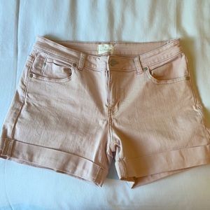 Light Pink Denim Shorts